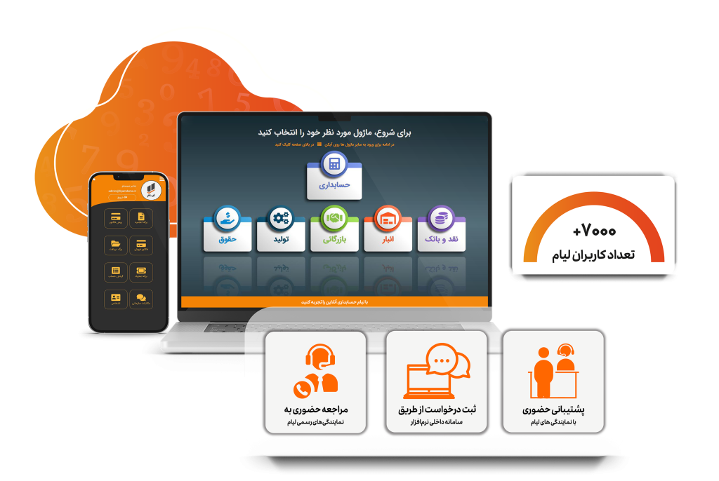 پشتیبانب نرم افزار حسابداری انلاین لیام